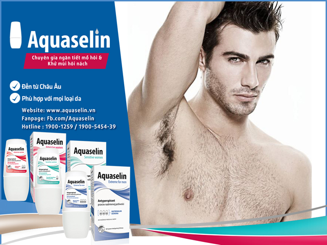 Trải nghiệm cùng bộ sản phẩm Aquaselin hạn chế ra mồ hôi hiệu quả